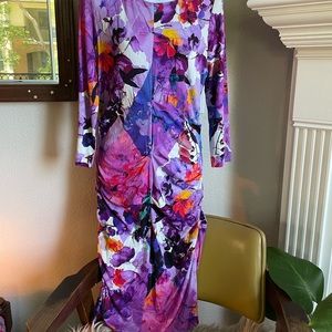 Floral print long sleeve dress